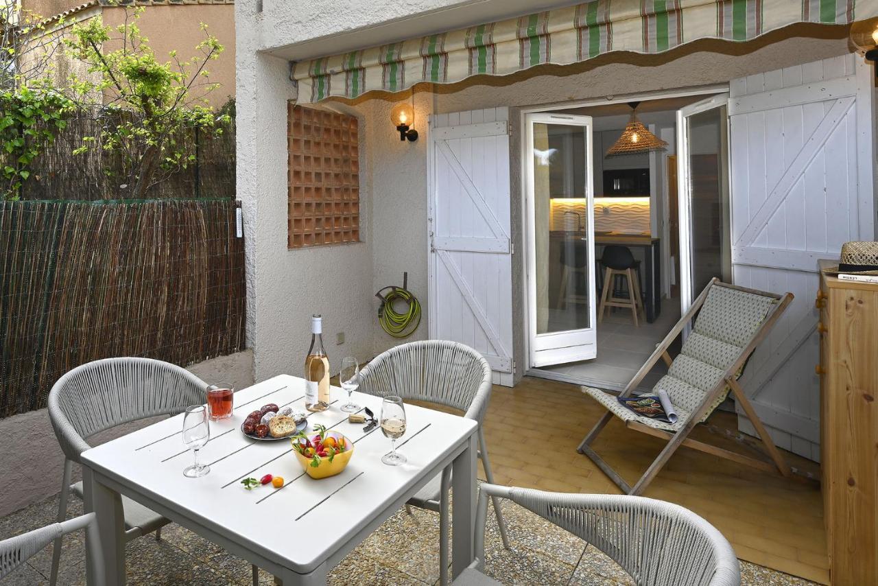 Charmant Studio 2A4 Pers Avec Jardin Et Place De Parking Situe A 5 Min A Pied De La Mer 邦多勒 外观 照片